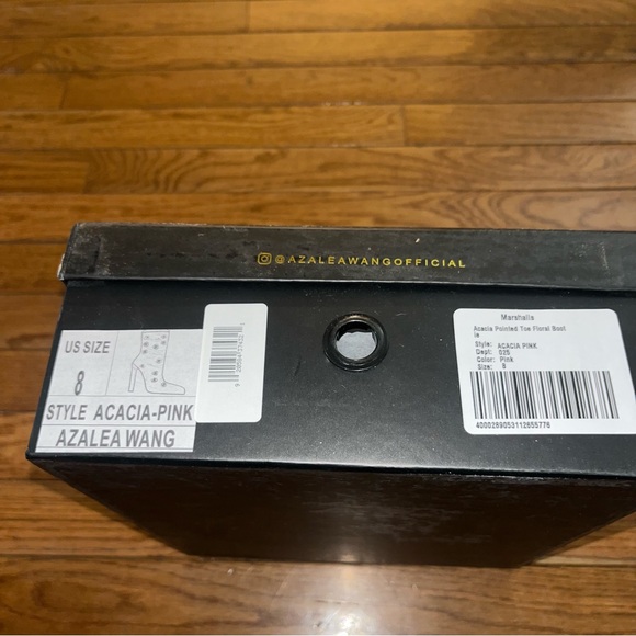 Azalea Wang Acacia Pointy Toe Floral Booties Pink Women’s Size 8 - Picture 11 of 13